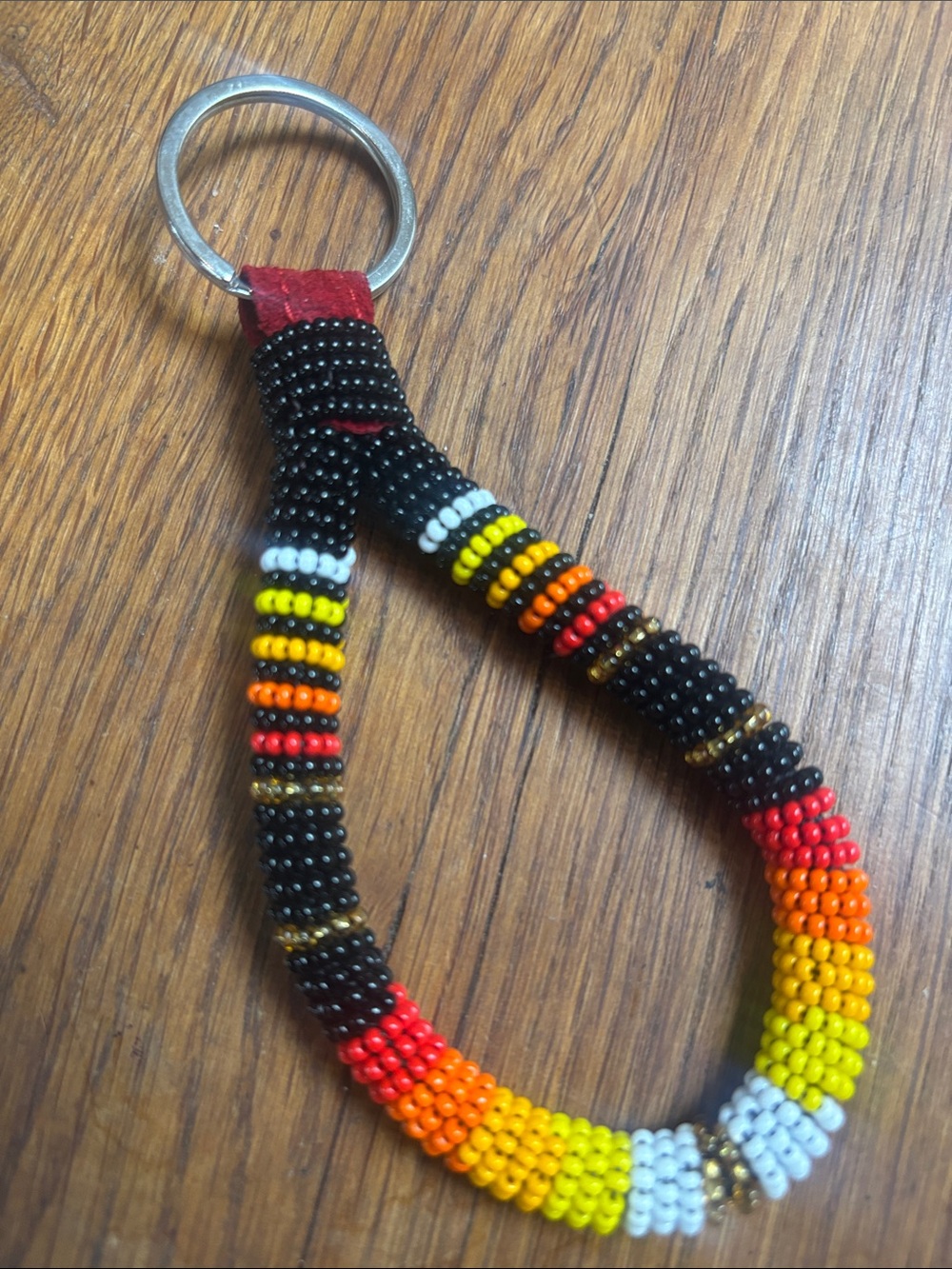 NATIVE AMERICAN BEADED KEYRING FOB for Keys
